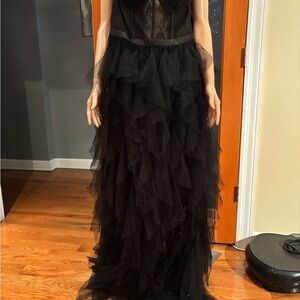 New with tags Fashion Nova Black Tulle Maxi Dress